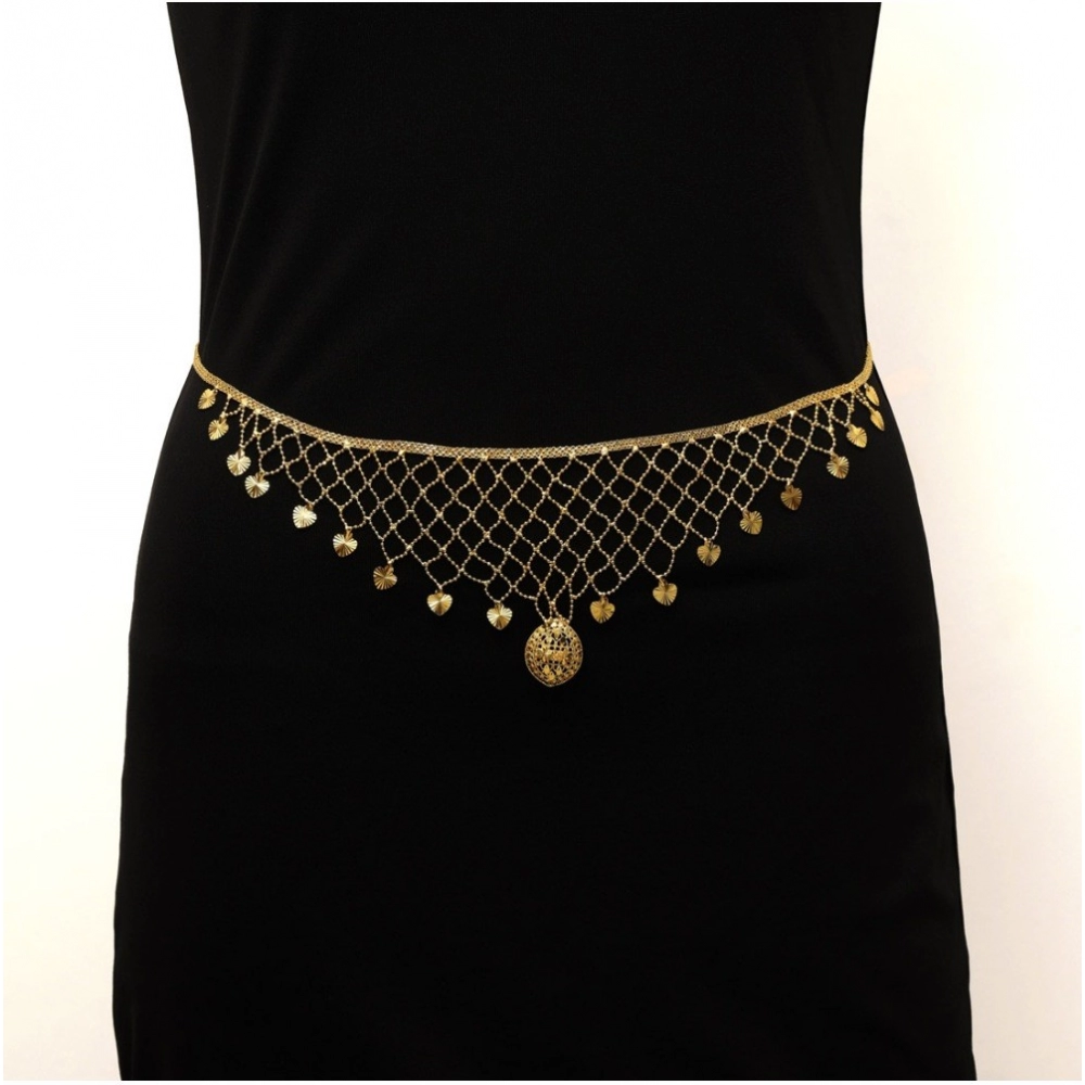 Women's Gold Plated Kamarband Waist Belt For Women//Girls Adjustable Chain - Image 2