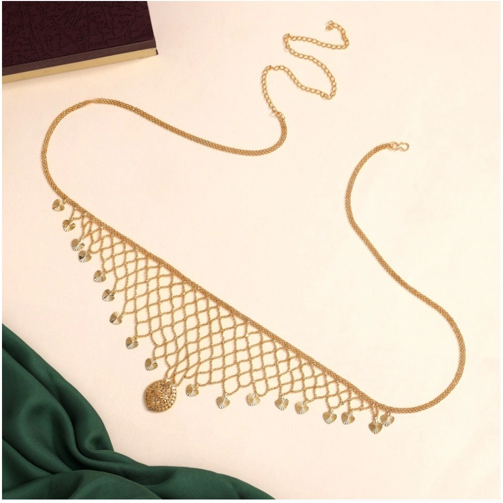 Women's Gold Plated Kamarband Waist Belt For Women//Girls Adjustable Chain - Image 3