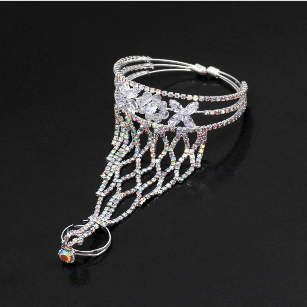 Women's White Color Hathphool Adjustable Bracelet - Image 2