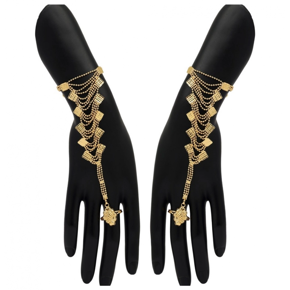 Women's Gold Plated Hathphool Adjustable Chain - Image 2