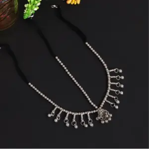 Women's Silver Color Oxidised Matha Patti