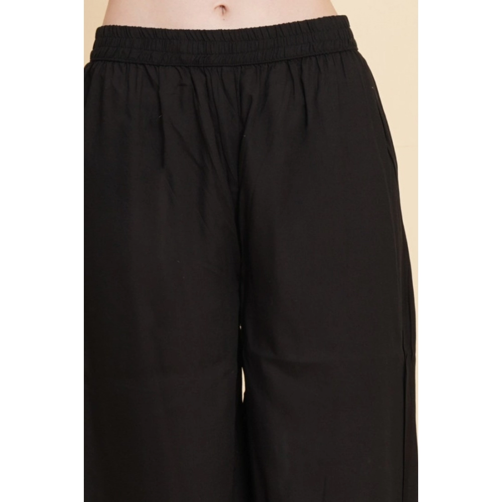 Women's Casual 3/4th Sleeve Floral Print Cotton Kurti Set (Blue) - Image 4