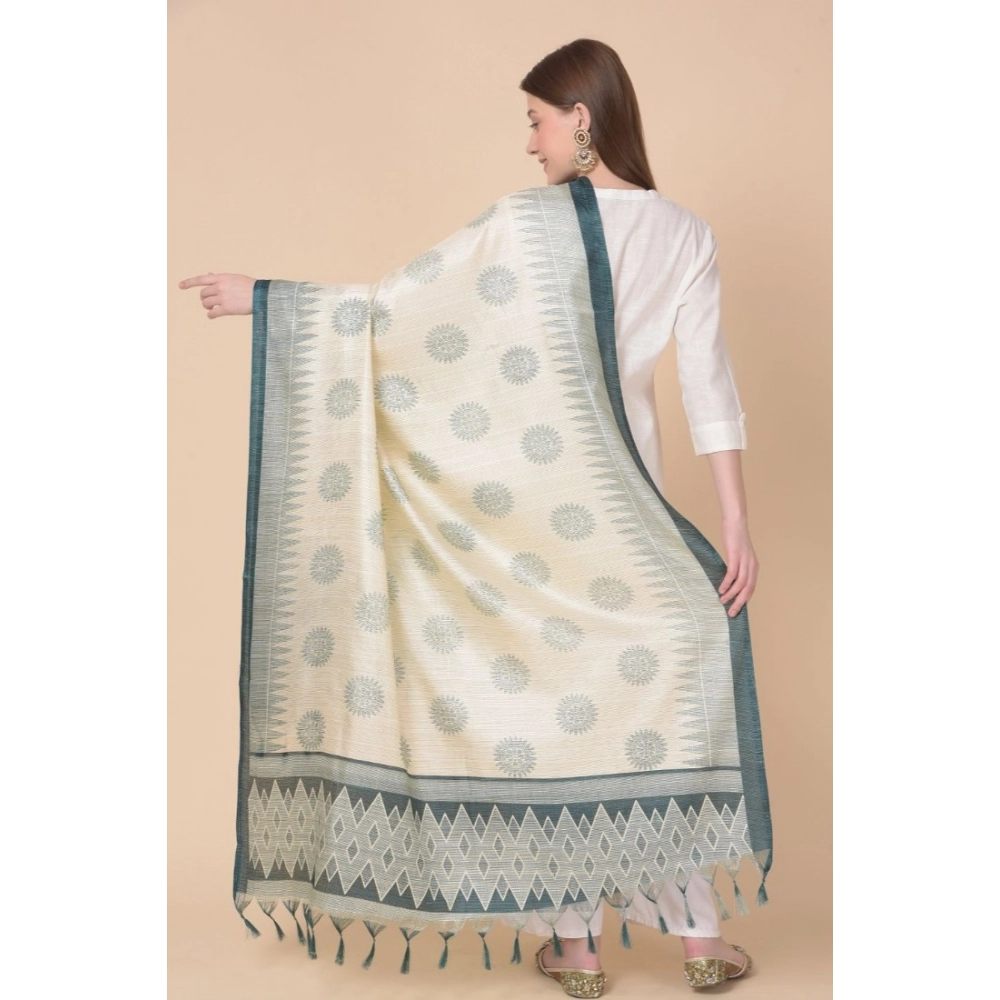 Women's Art Silk Printed Dupatta (Grey, Length:?2.25 to 2.50 Mtr) - Image 5