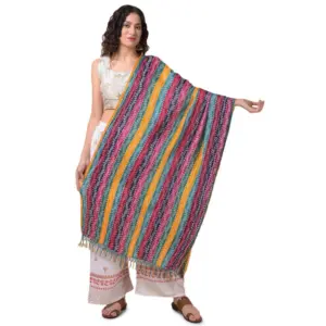 Women's Chanderi Printed Dupatta (Multicolor, Length:?2.25 to 2.50 Mtr)