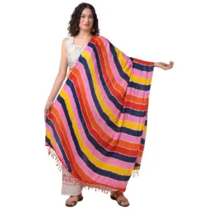 Women's Chanderi Printed Dupatta (Multicolor, Length:?2.25 to 2.50 Mtr)