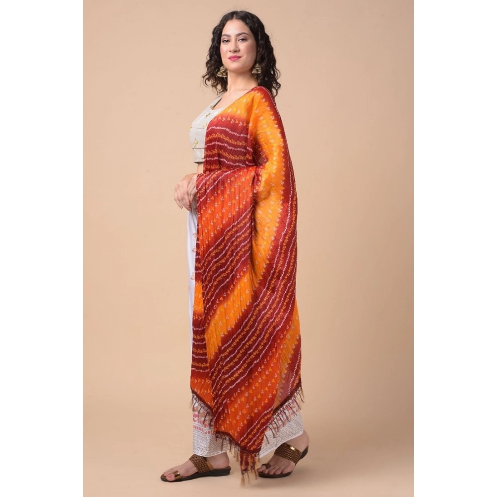 Women's Chanderi Printed Dupatta (Multicolor, Length:?2.25 to 2.50 Mtr) - Image 3