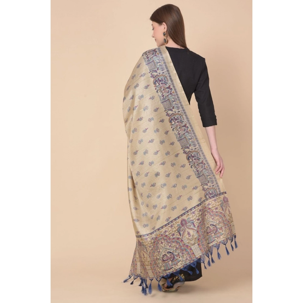 Women's Art Silk Printed Dupatta (Gold, Length:?2.25 to 2.50 Mtr) - Image 3