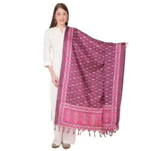 Women's Art Silk Printed Dupatta (Purple, Length:?2.25 to 2.50 Mtr)