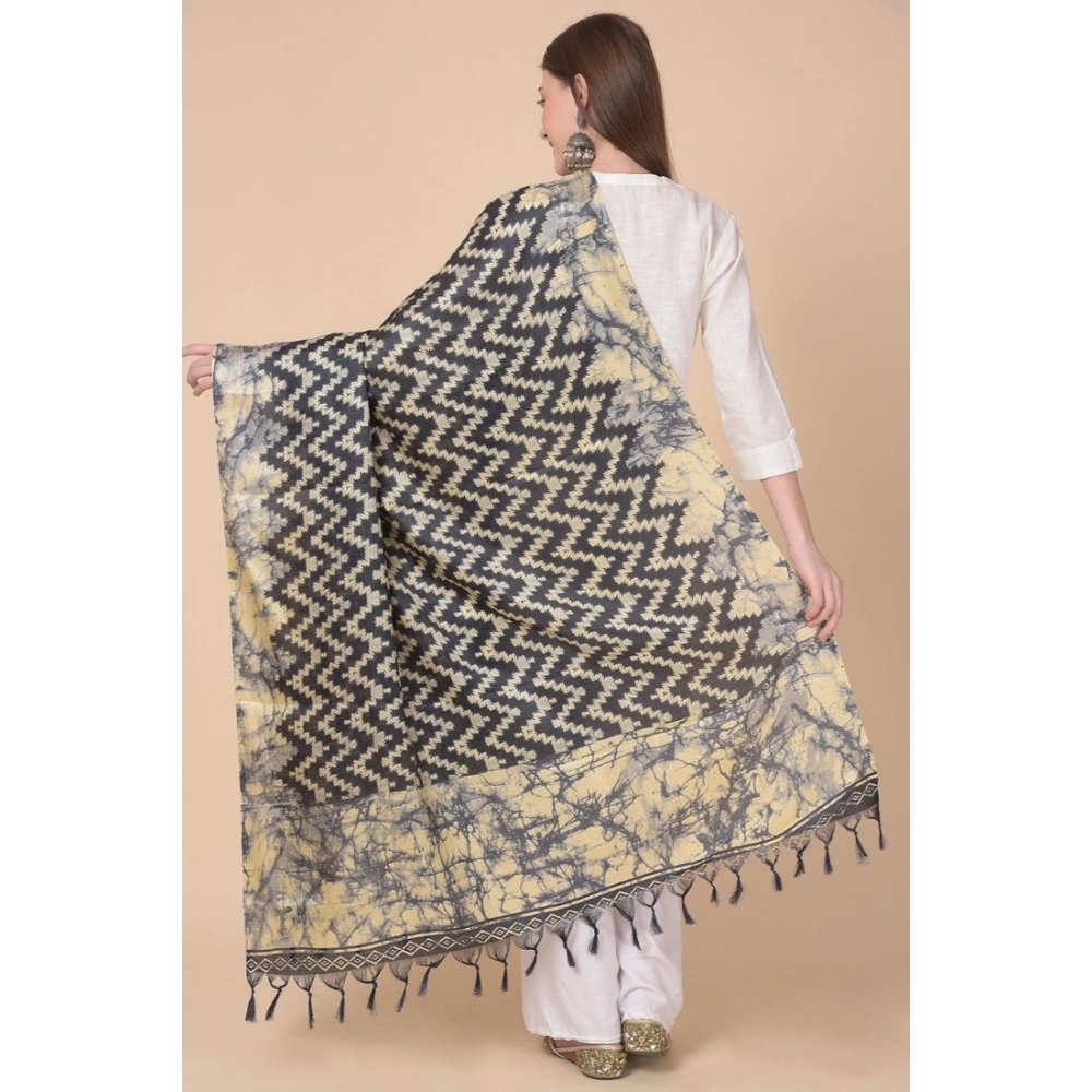 Women's Art Silk Printed Dupatta (Black, Length:?2.25 to 2.50 Mtr) - Image 5