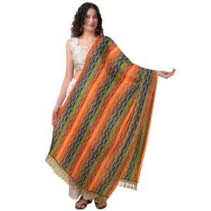 Women's Chanderi Printed Dupatta (Multicolor, Length:?2.25 to 2.50 Mtr)