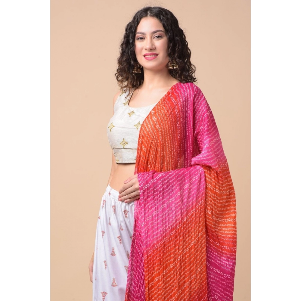 Women's Chanderi Printed Dupatta (Multicolor, Length:?2.25 to 2.50 Mtr) - Image 2