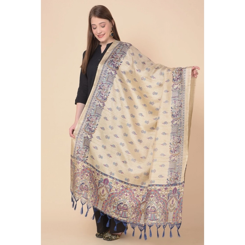 Women's Art Silk Printed Dupatta (Gold, Length:?2.25 to 2.50 Mtr) - Image 5