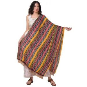 Women's Chanderi Printed Dupatta (Multicolor, Length:?2.25 to 2.50 Mtr)