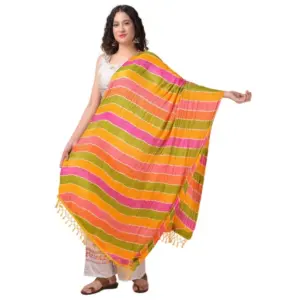 Women's Chanderi Printed Dupatta (Multicolor, Length:?2.25 to 2.50 Mtr)