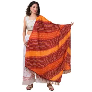 Women's Chanderi Printed Dupatta (Multicolor, Length:?2.25 to 2.50 Mtr)