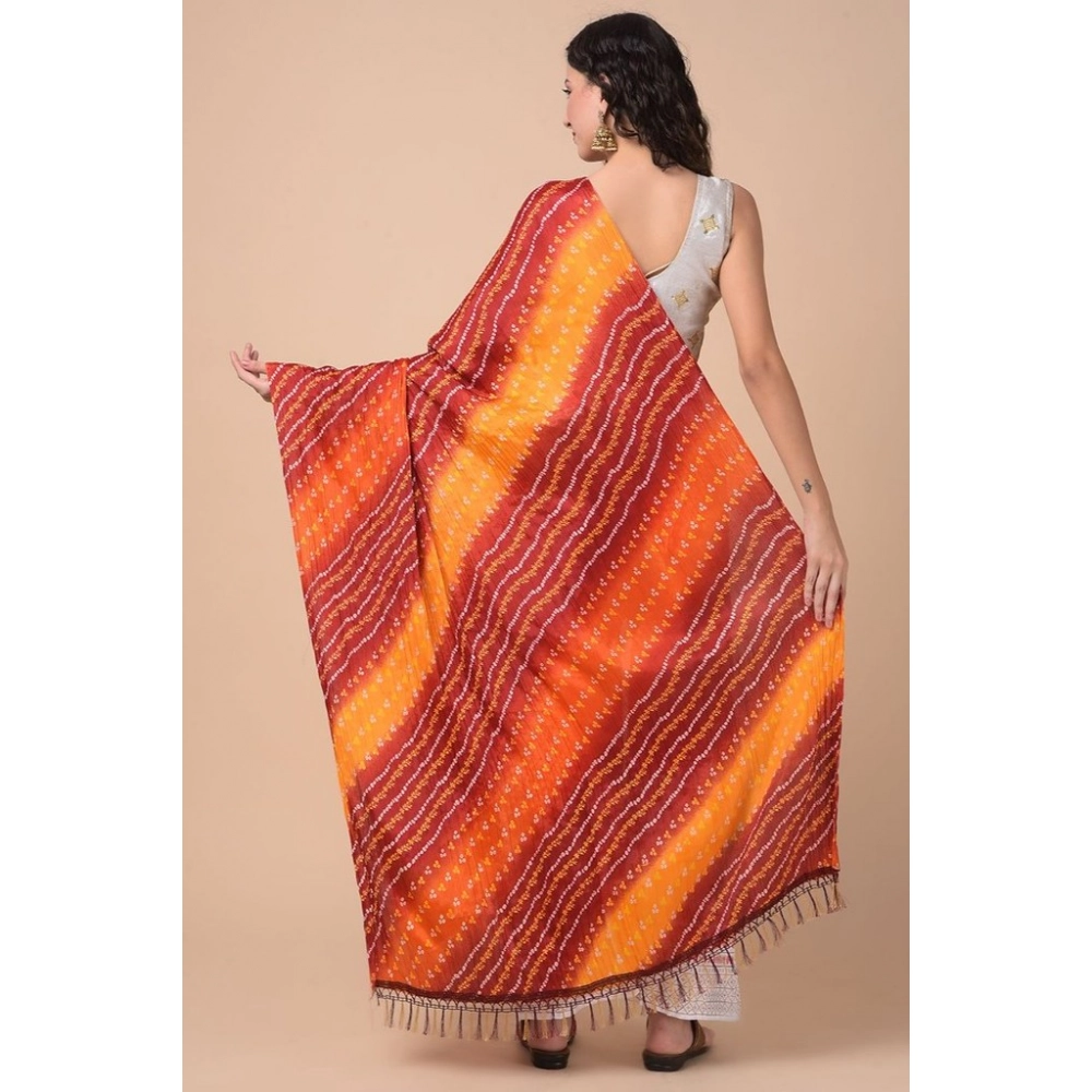 Women's Chanderi Printed Dupatta (Multicolor, Length:?2.25 to 2.50 Mtr) - Image 5