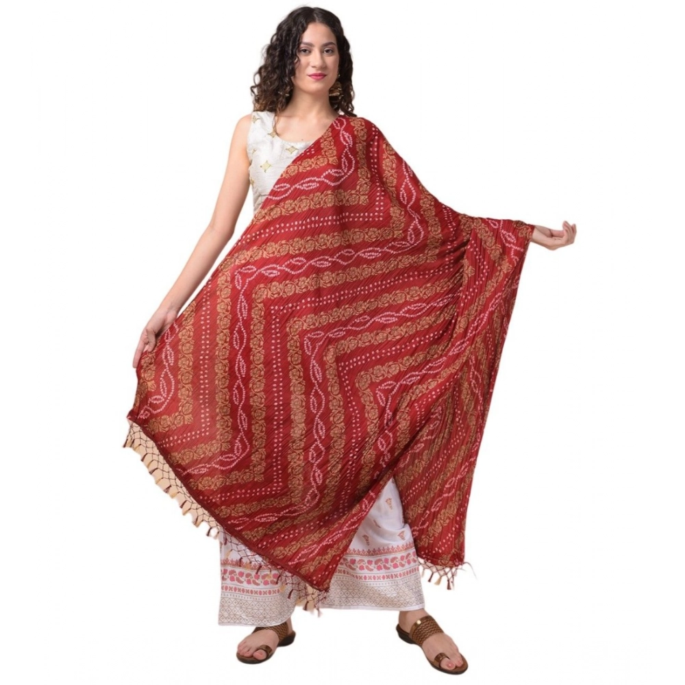Women's Chanderi Printed Dupatta (Multicolor, Length:?2.25 to 2.50 Mtr)