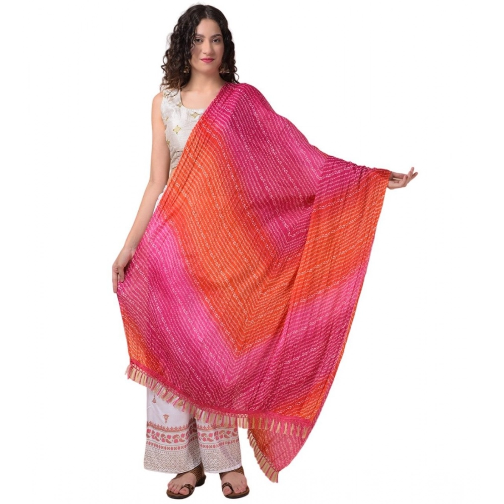 Women's Chanderi Printed Dupatta (Multicolor, Length:?2.25 to 2.50 Mtr)