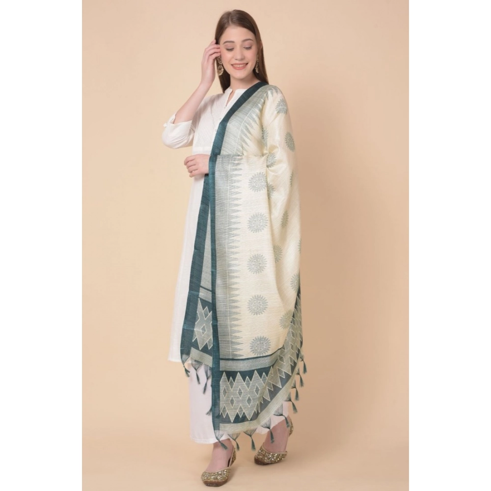 Women's Art Silk Printed Dupatta (Grey, Length:?2.25 to 2.50 Mtr) - Image 2