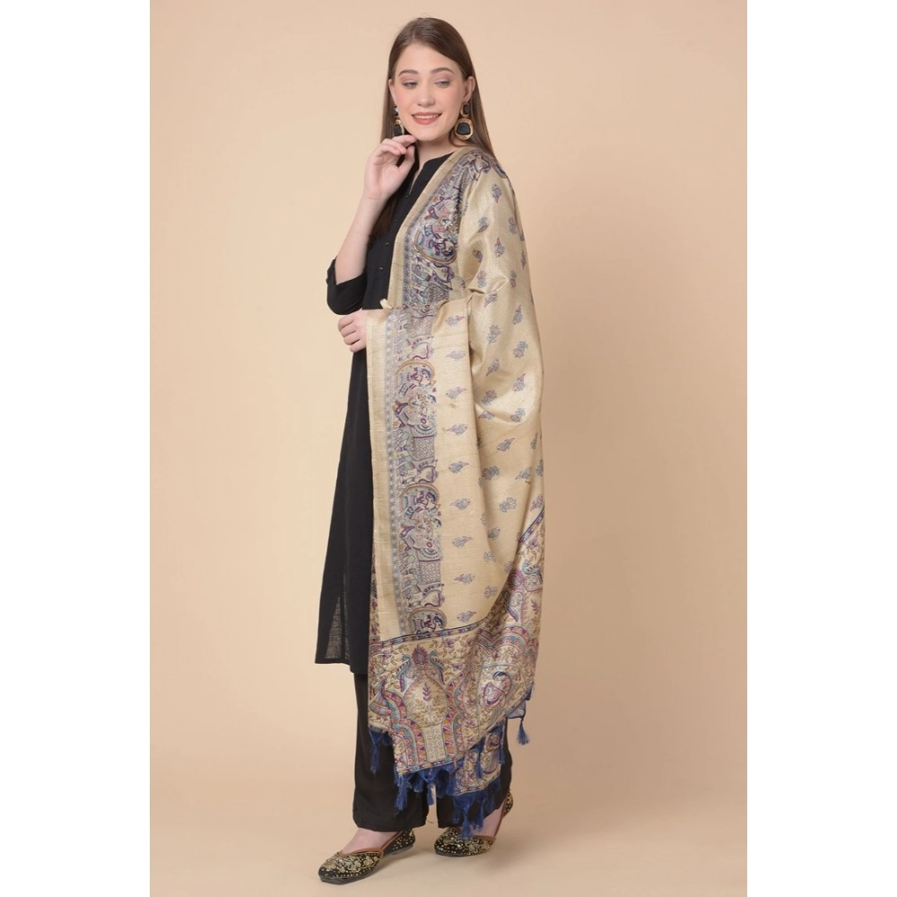Women's Art Silk Printed Dupatta (Gold, Length:?2.25 to 2.50 Mtr) - Image 2