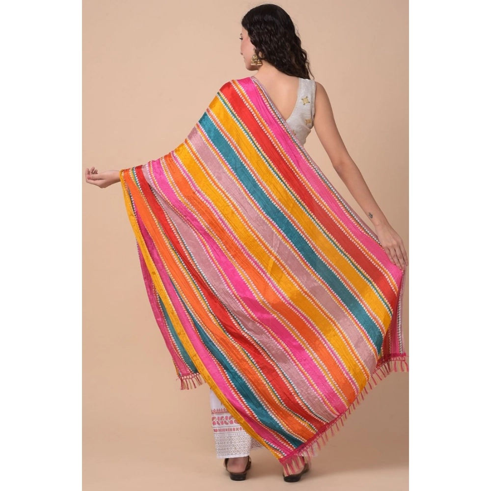Women's Chanderi Printed Dupatta (Multicolor, Length:?2.25 to 2.50 Mtr) - Image 5