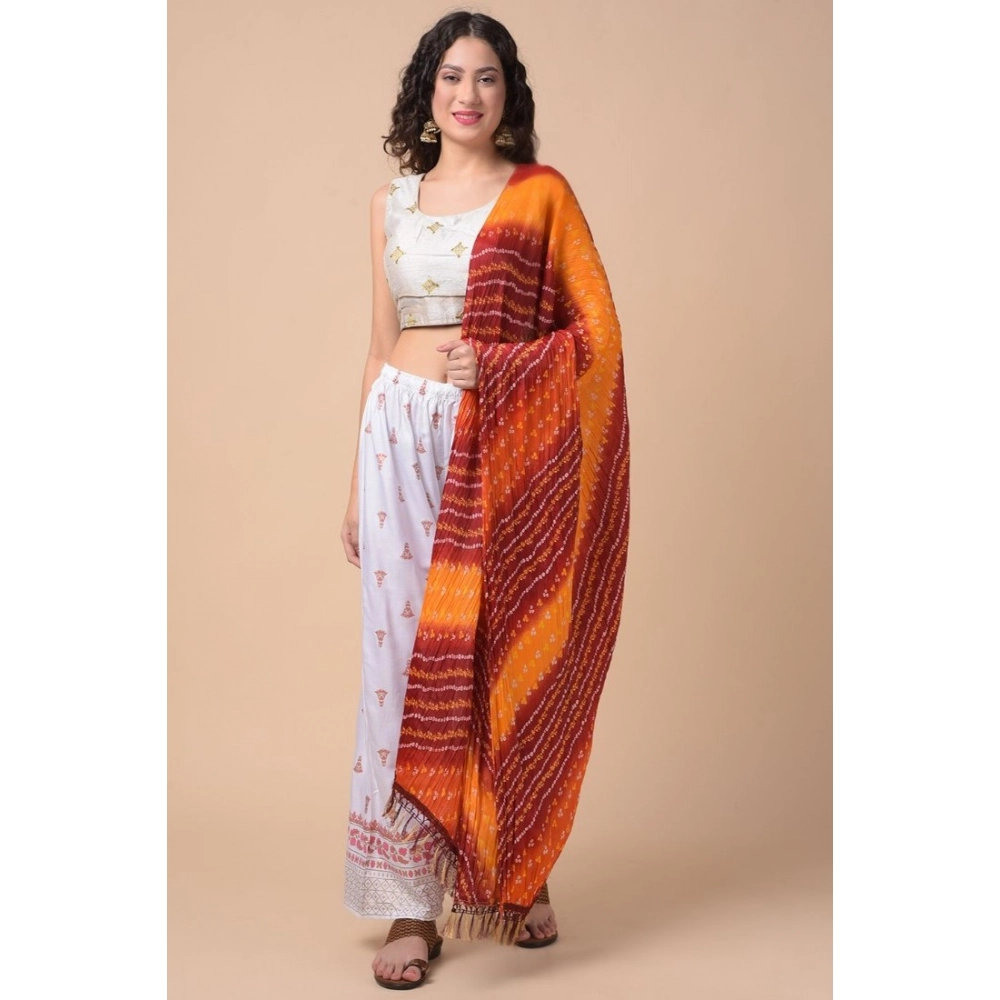 Women's Chanderi Printed Dupatta (Multicolor, Length:?2.25 to 2.50 Mtr) - Image 4