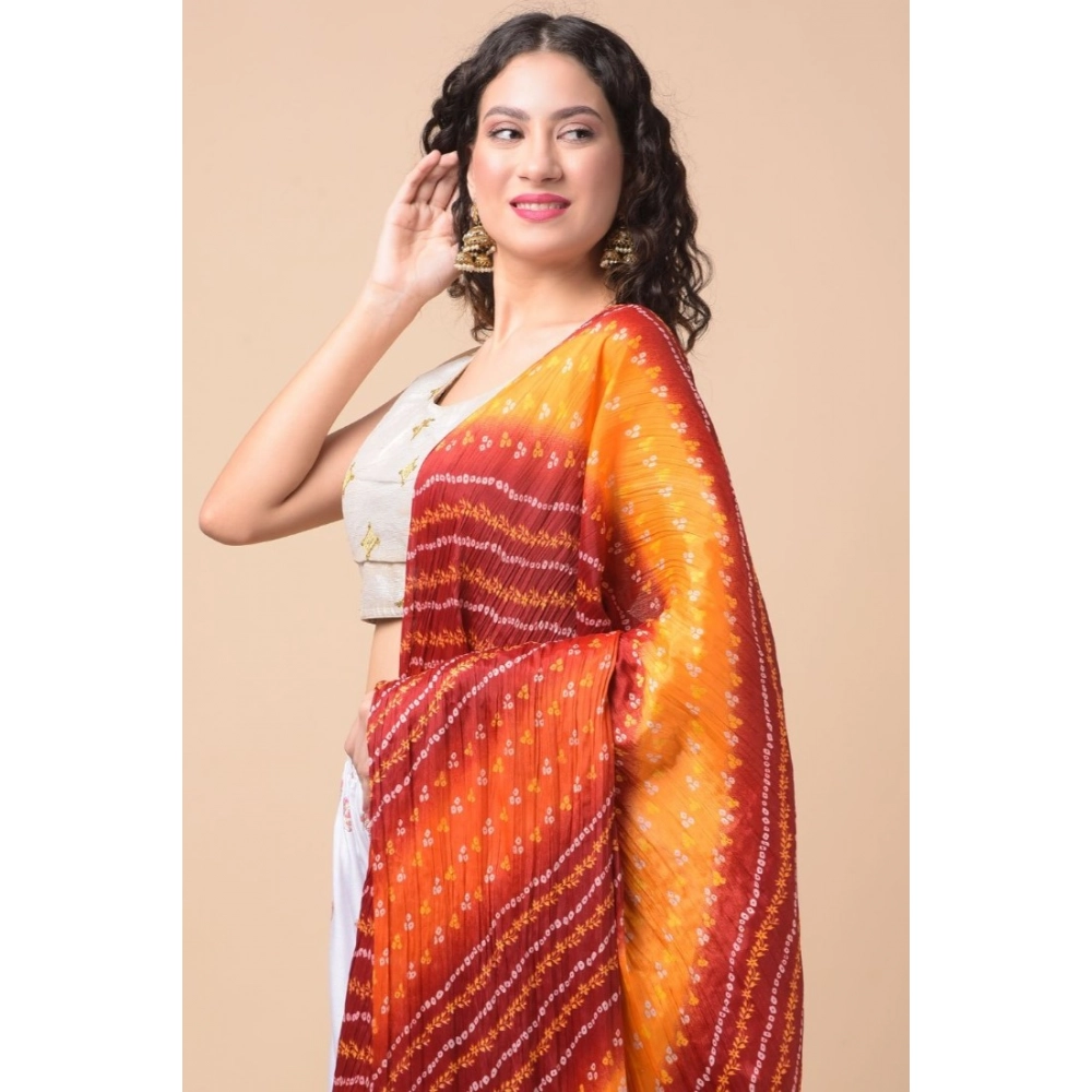 Women's Chanderi Printed Dupatta (Multicolor, Length:?2.25 to 2.50 Mtr) - Image 2
