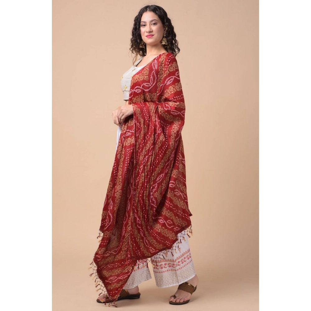 Women's Chanderi Printed Dupatta (Multicolor, Length:?2.25 to 2.50 Mtr) - Image 3