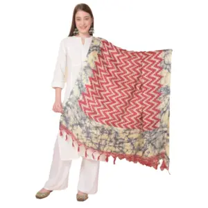 Women's Art Silk Printed Dupatta (Maroon, Length:?2.25 to 2.50 Mtr)