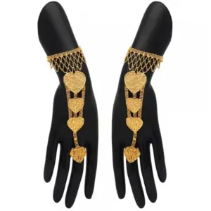 Women's Gold Plated Hathphool Adjustable Chain