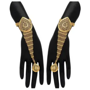 Women's Gold Plated Hathphool Adjustable Chain