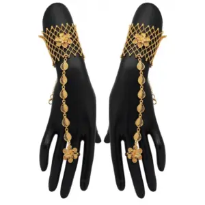 Women's Gold Plated Hathphool Adjustable Chain