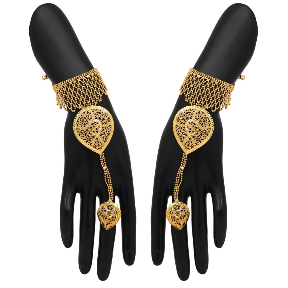 Women's Gold Plated Hathphool Adjustable Chain