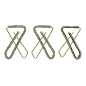 Women's Multi Color Use Saree Hijab Pins Safety Pins Stone Brooch Clip On X Pins For Women Combo Of 3 Pieces