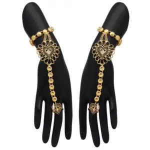 Women's Gold Plated Hathphool Adjustable Chain