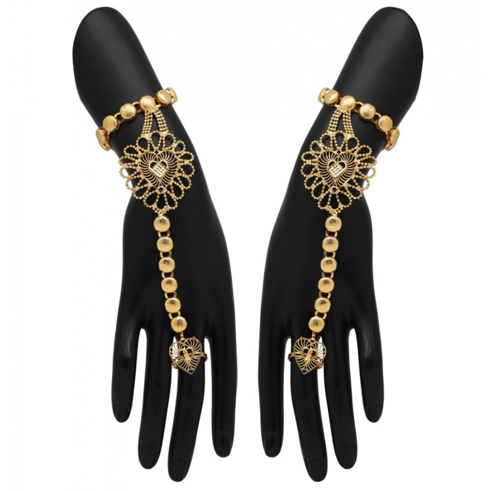 Women's Gold Plated Hathphool Adjustable Chain