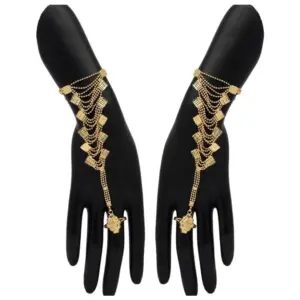 Women's Gold Plated Hathphool Adjustable Chain