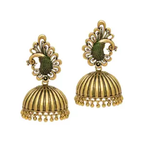 Women's Ethnic Party Wear Oxidised Jhumka Earrings