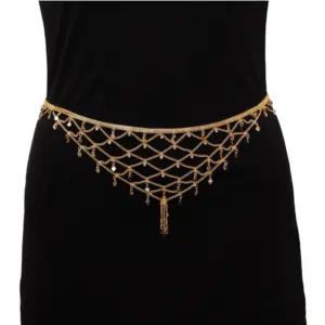 Women's Gold Plated Kamarband Waist Belt For Women//Girls Adjustable Chain