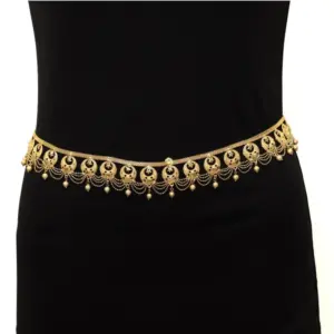 Women's Gold Plated Kamarband Waist Belt For Women//Girls Adjustable Chain