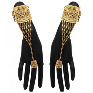 Women's Gold Plated Hathphool Adjustable Chain