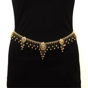Women's Gold Plated Kamarband Waist Belt For Women//Girls Adjustable Chain