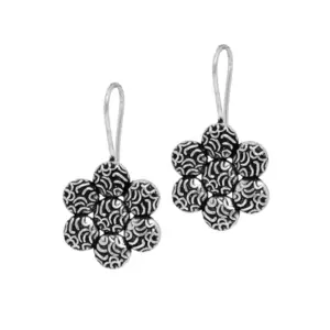 Women's New Designer Flower Shape Handmade Indian Traditional Oxidised Stud Earrings