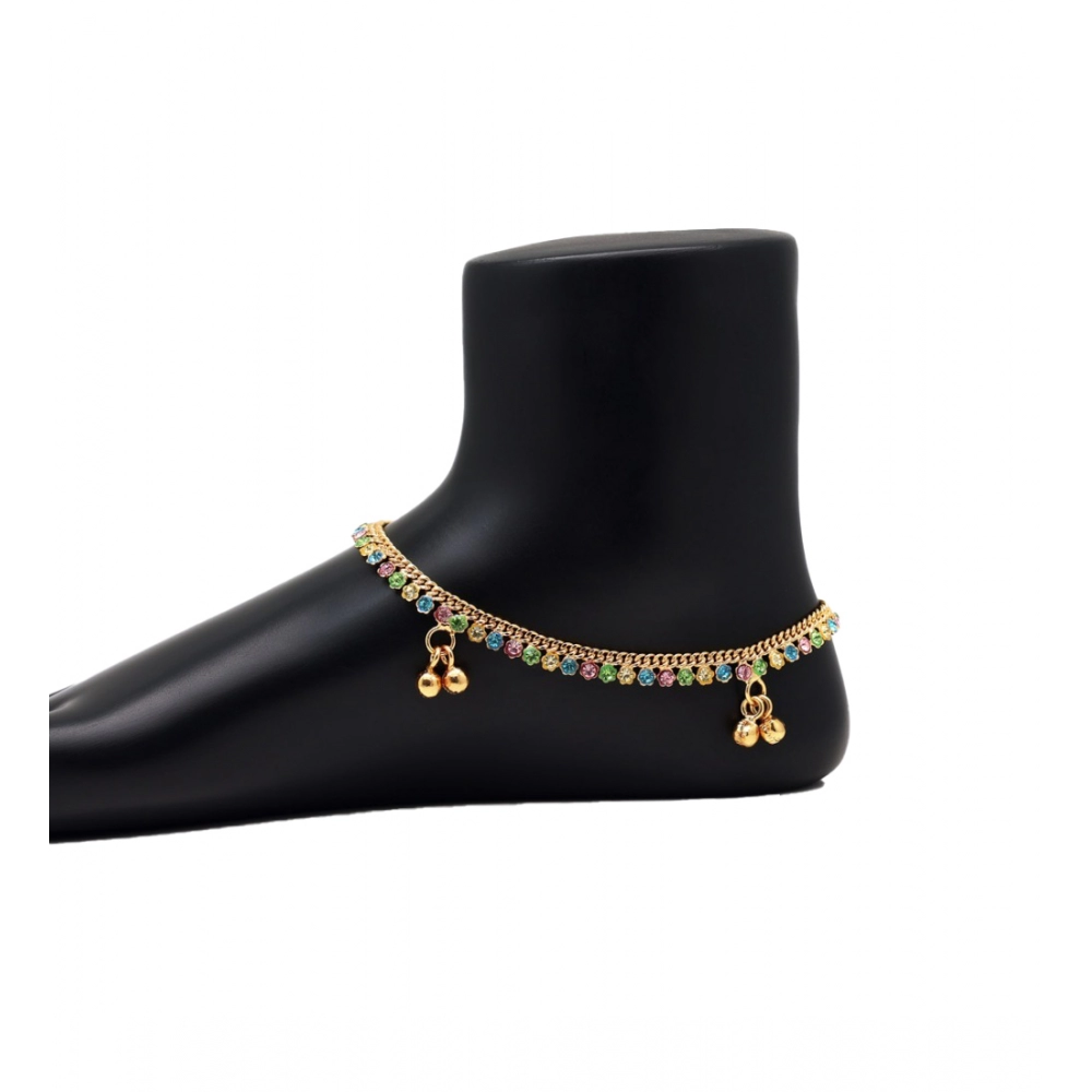 Women's Multi Color Anklets (Free Size: Upto 10")