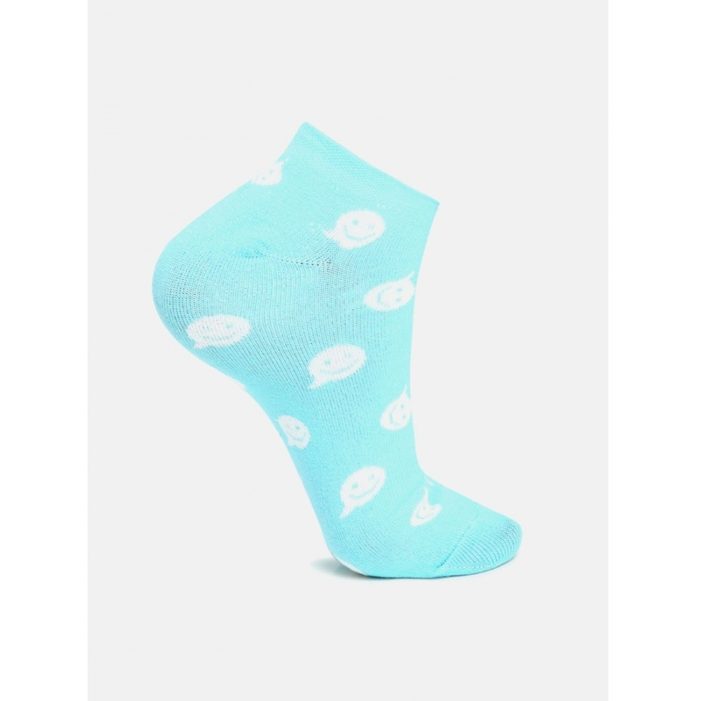 4 Pairs Women's Casual Cotton Blended Printed Ankle length Socks (Assorted) - Image 5