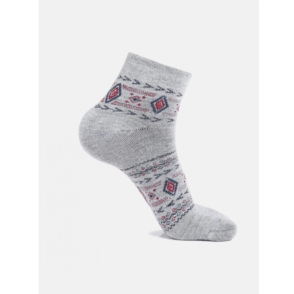 4 Pairs Men's Casual Cotton Blended Printed Ankle length Socks (Assorted) - Image 2