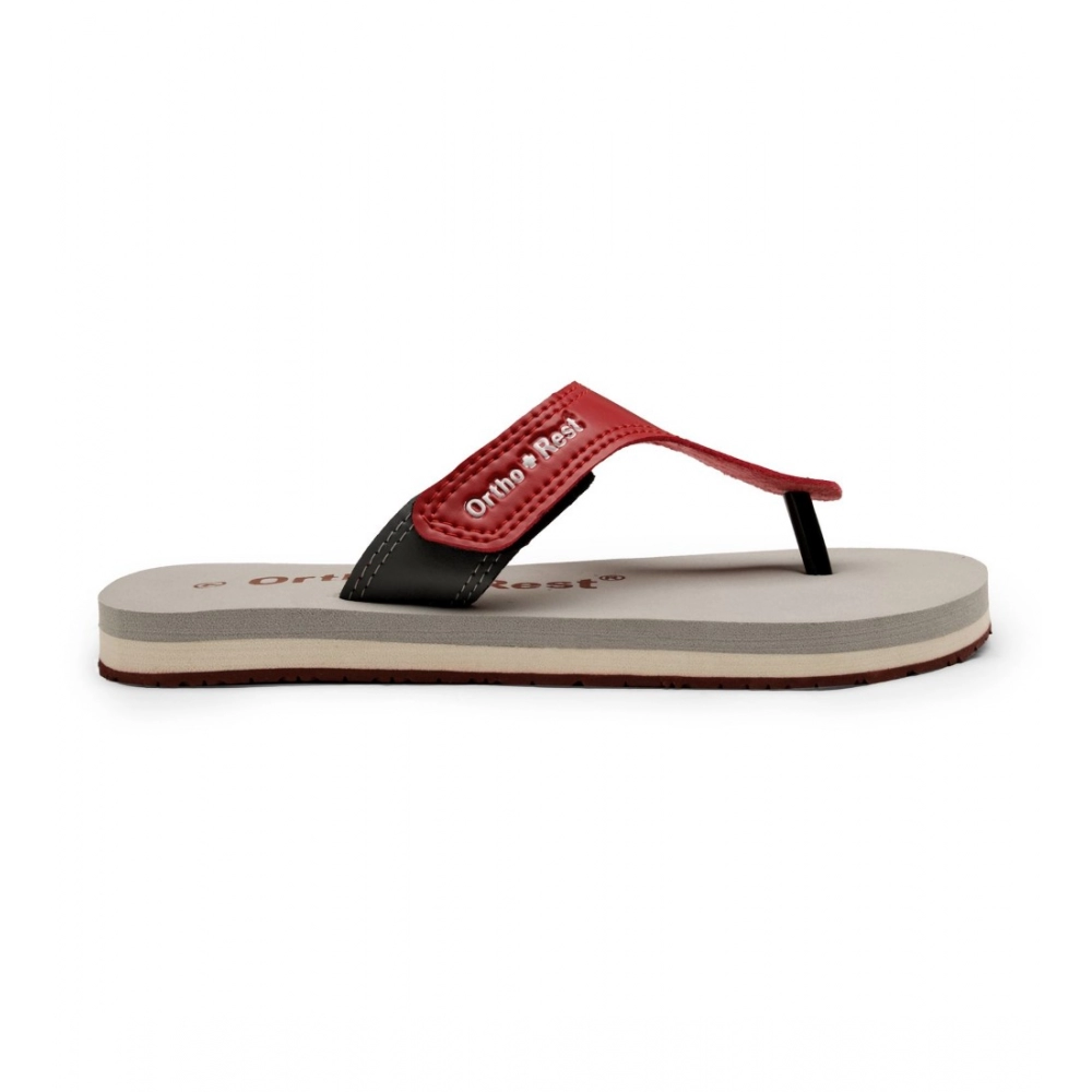 Unisex Rubber Comfortable Orthopedic Doctor Slipper and Flip Flops (Maroon) - Image 2