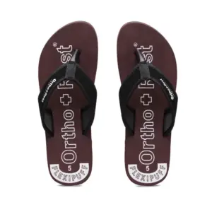 Unisex Rubber Comfortable Orthopedic Doctor Slipper and Flip Flops (Maroon)