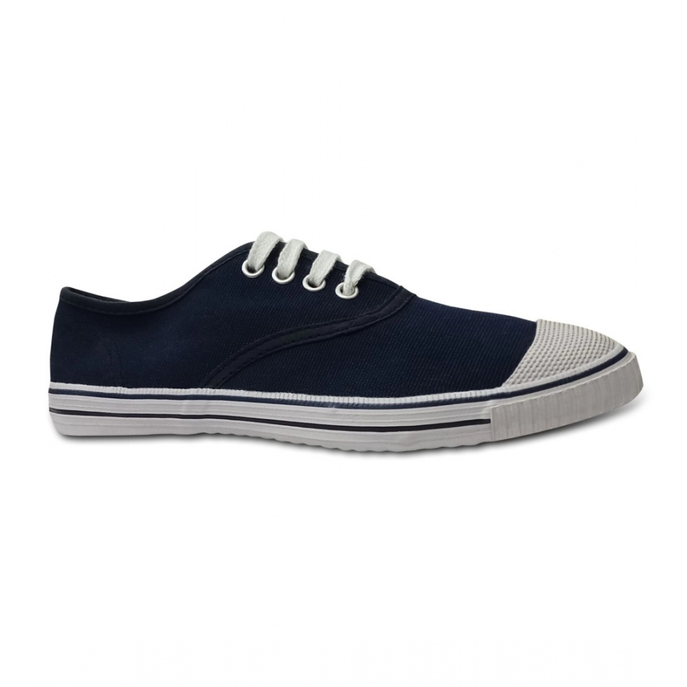 Unisex Cotton School Shoe Lace-Up (Navyblue) - Image 2