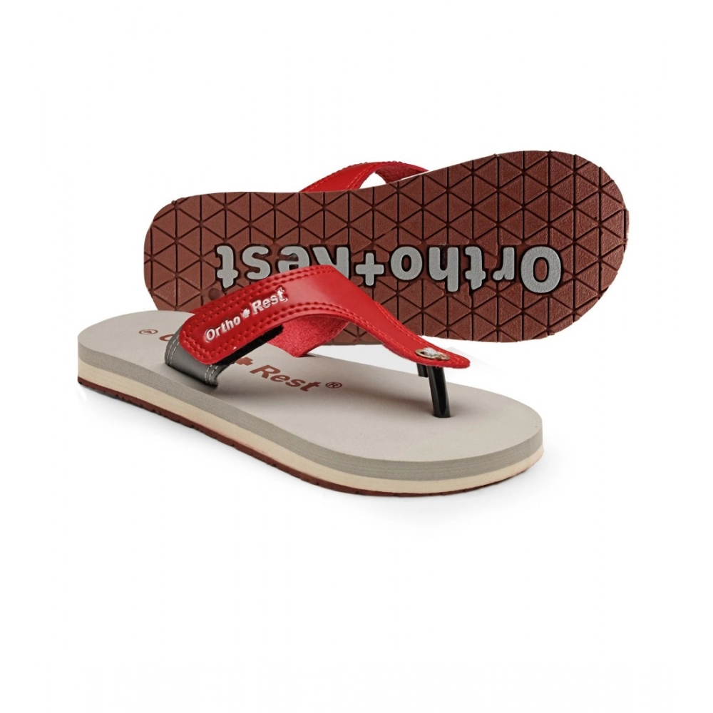Unisex Rubber Comfortable Orthopedic Doctor Slipper and Flip Flops (Maroon) - Image 3